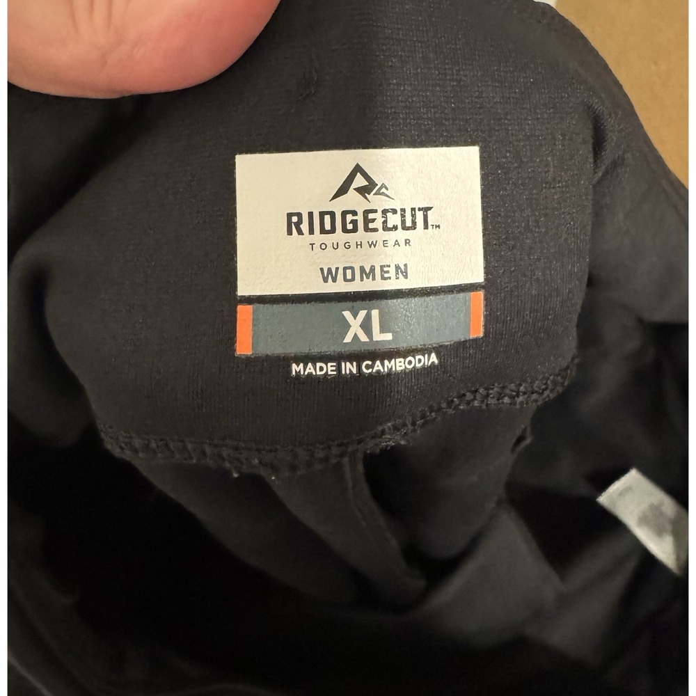 RIDGECUT Women's NEW Black Cropped Leggings Pants Workout Size XL Spandex - Picture 6 of 7